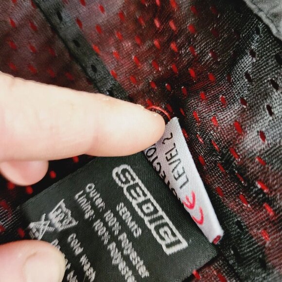 SEDICI Mesh Motorcycle Jacket Black Red White Mens Medium MISSING ARMOUR - Picture 13 of 16